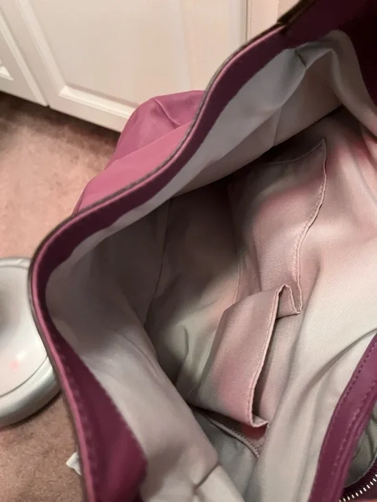 Coach Purple Leather Hobo Shoulder Bag Turnlock Buckle Large EUC - Picture 5 of 14